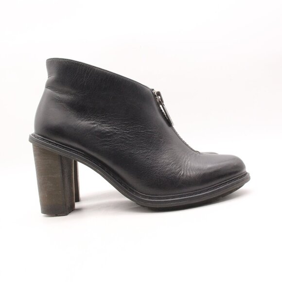 Doc Dr. Martens Jolene Black Women's Size 10 Front zip Leather Ankle Booties - Picture 1 of 10